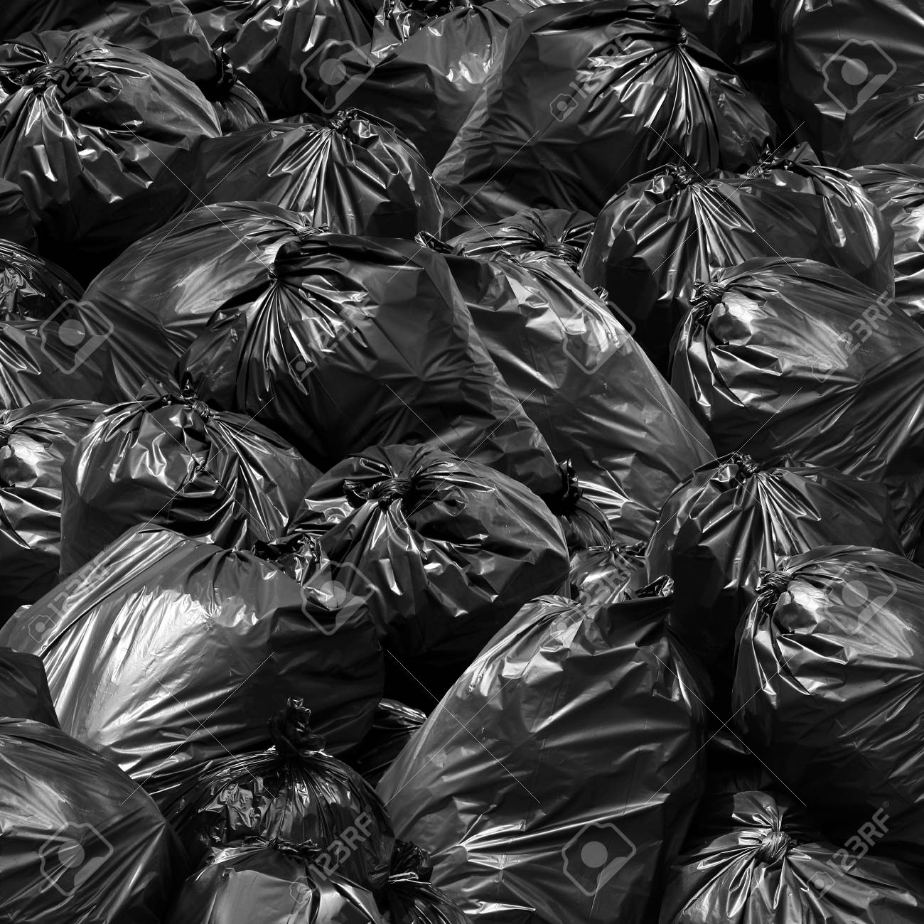 Waste Background Garbage Bag Black Bin Dump Trash