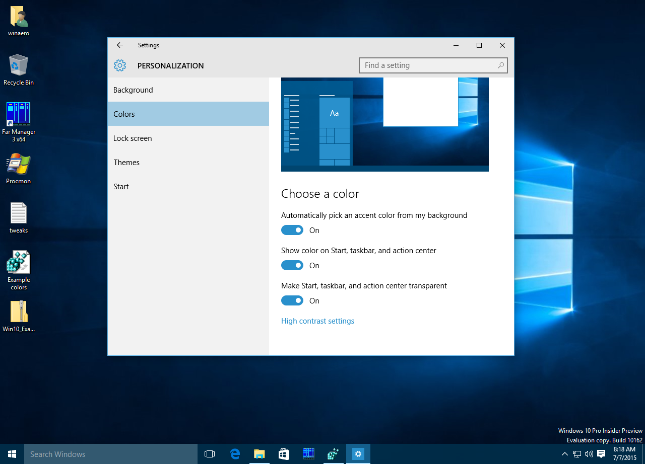Now every time you change your Desktop background Windows 10 will