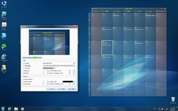 Interactive Calendar Desktop Software And Day Planner