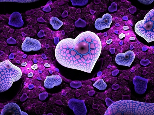 Purple Heart 640x480 Screensaver wallpaper 640x480