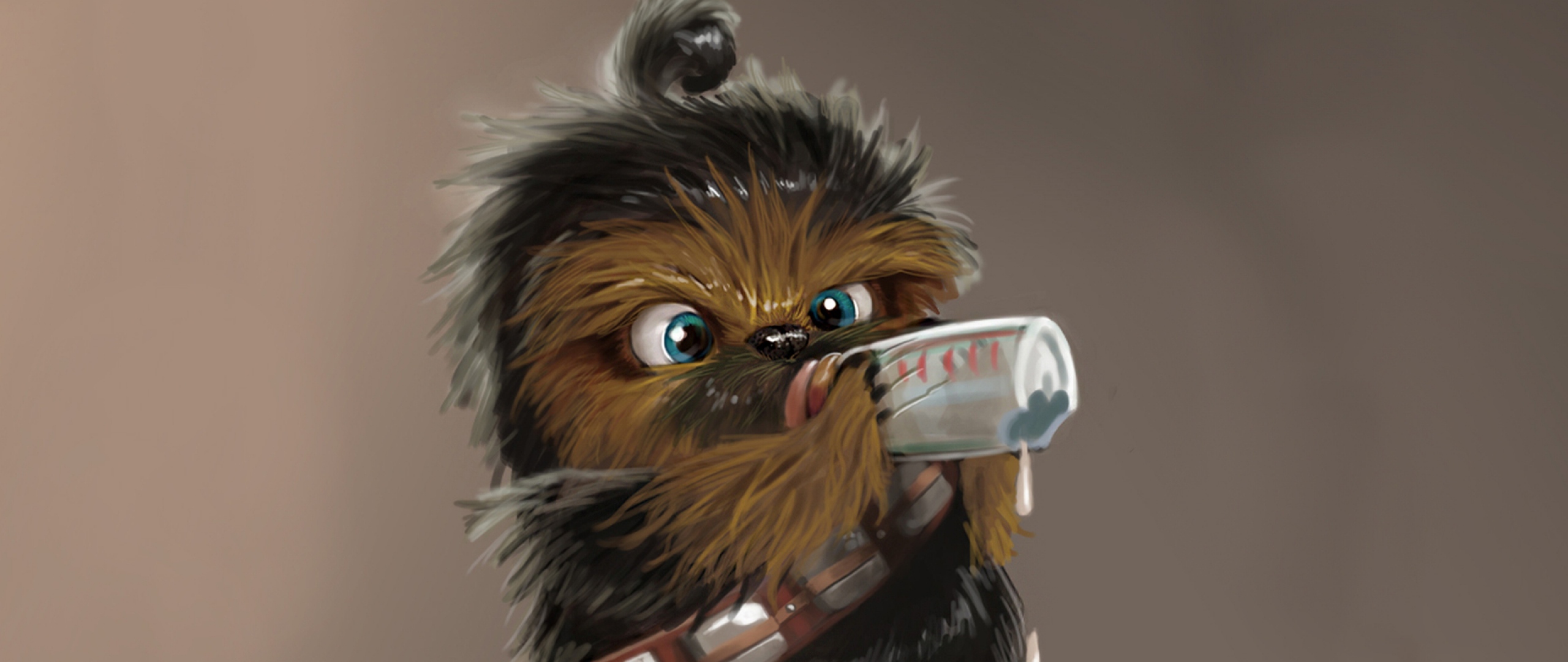 Wallpaper Star Wars Chewbacca Drink Baby
