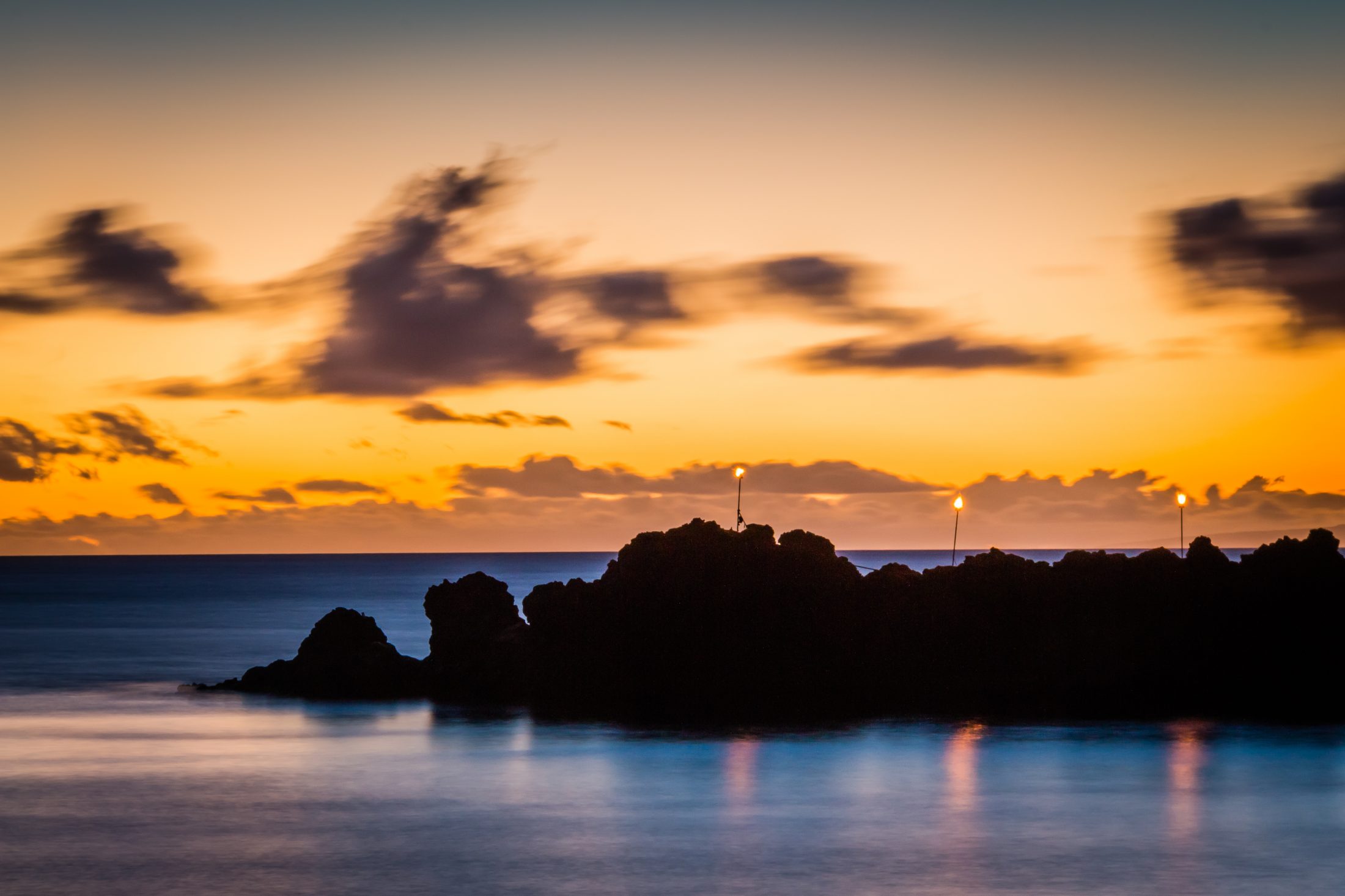 HD Wallpaper Black Rock Sunset Kaanapali Beach Maui