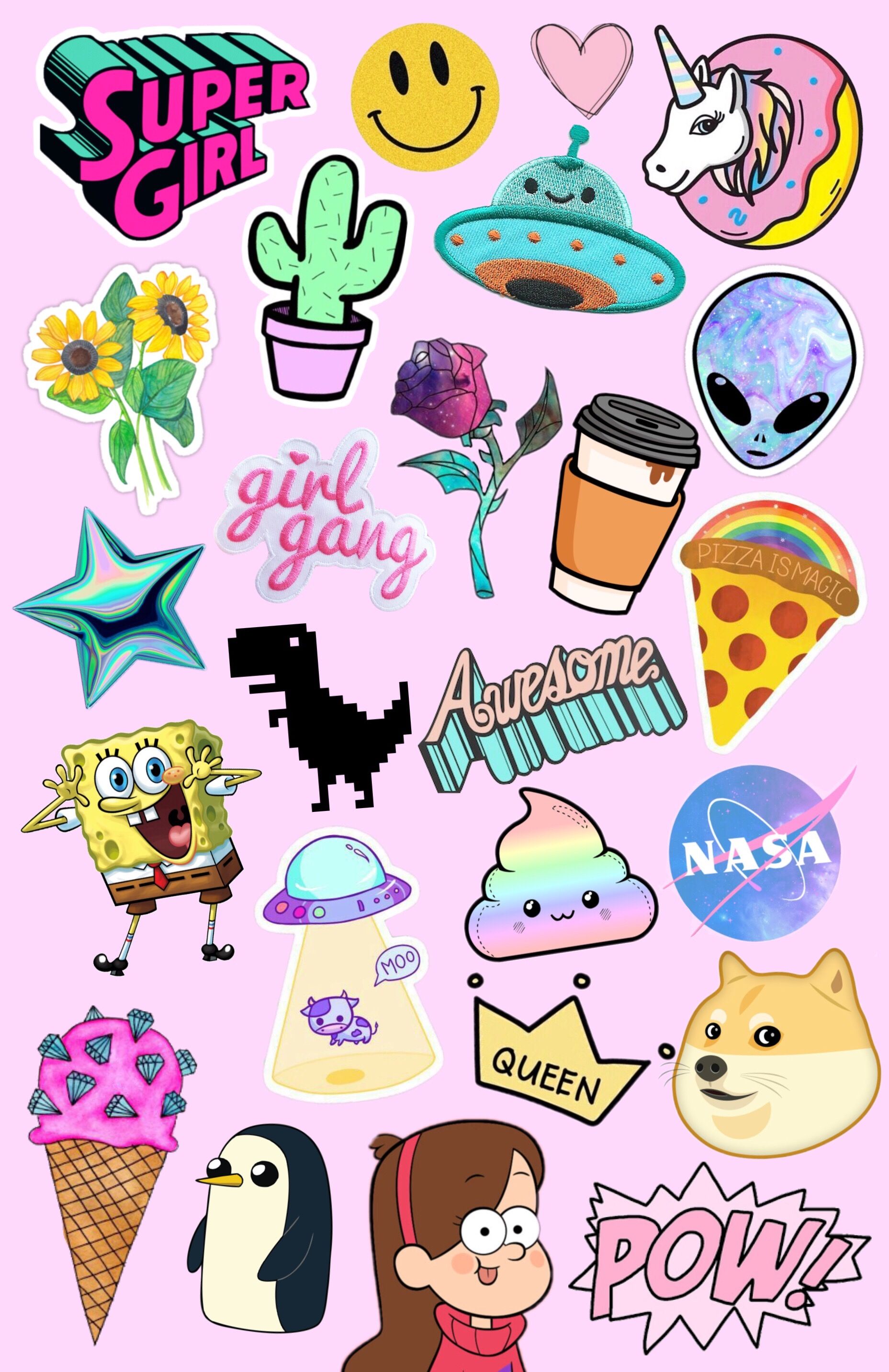 Stickers Phone Printable Cute Wallpaper