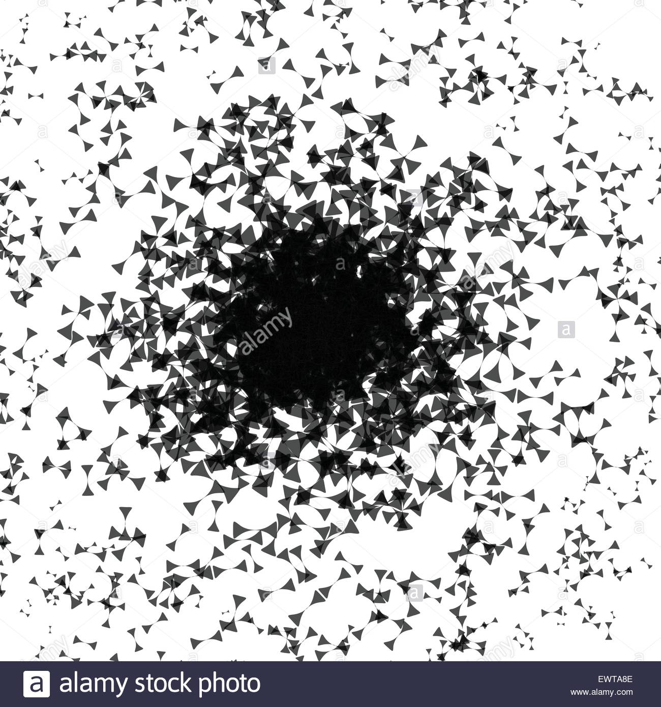 Abstract Background Made Of Scattered Shapes Black And White