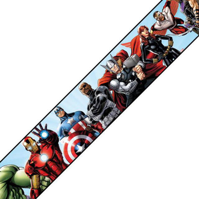 Marvel Avengers Prepasted Wall Border Ic Book Accent Contemporary