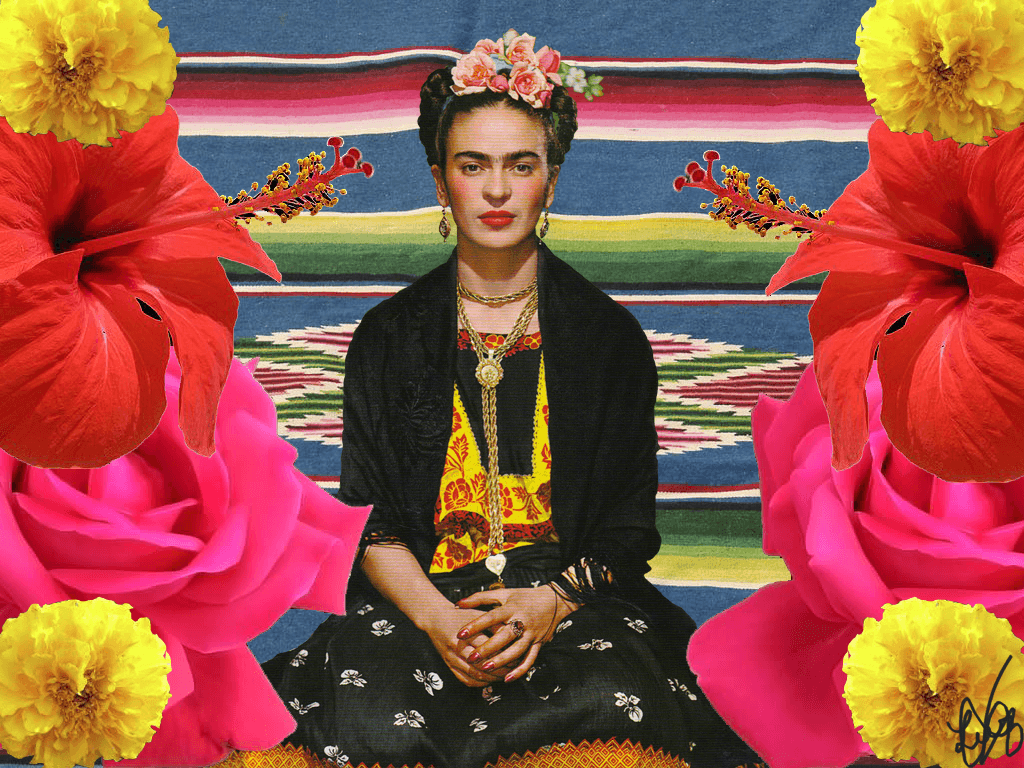 Colourful Frida Wallpaper Mural  SurfaceView