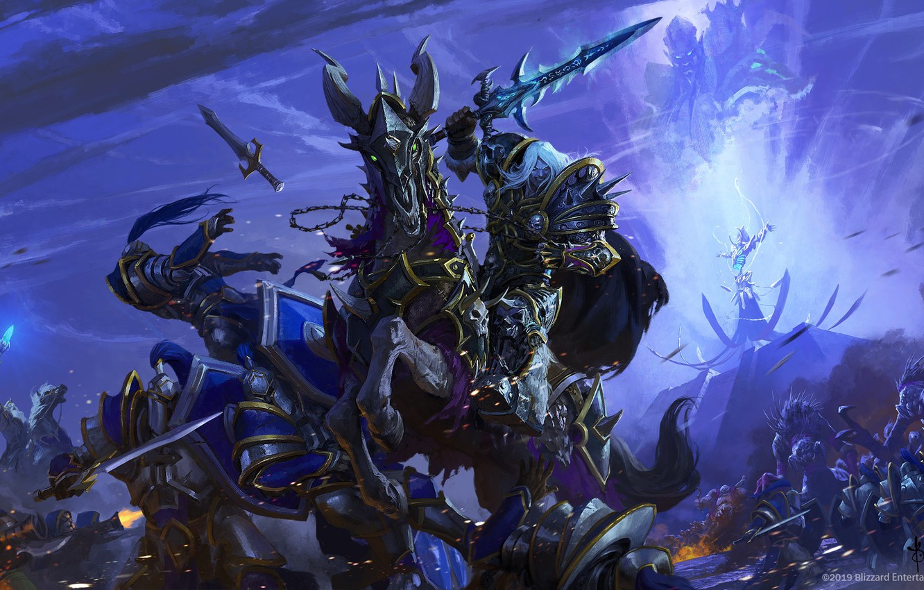 Free download Wallpaper sword warrior rider Arthas and Archimonde ...