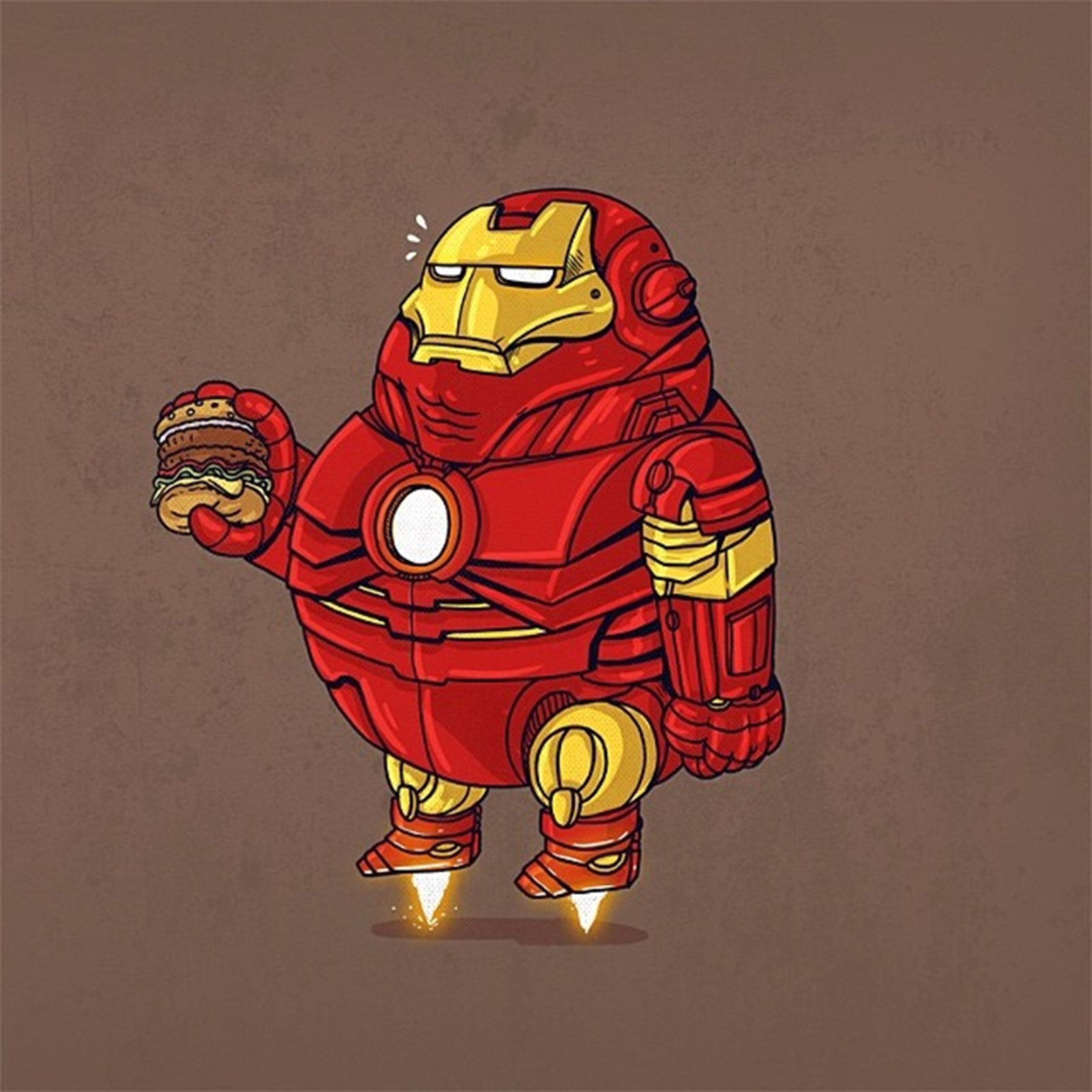 Iroman Fat Marvel Ics Cartoon Movie Avengers Desktop