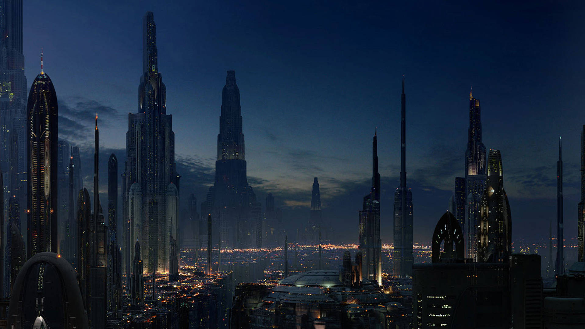 Coruscant City At Night Wallpaper