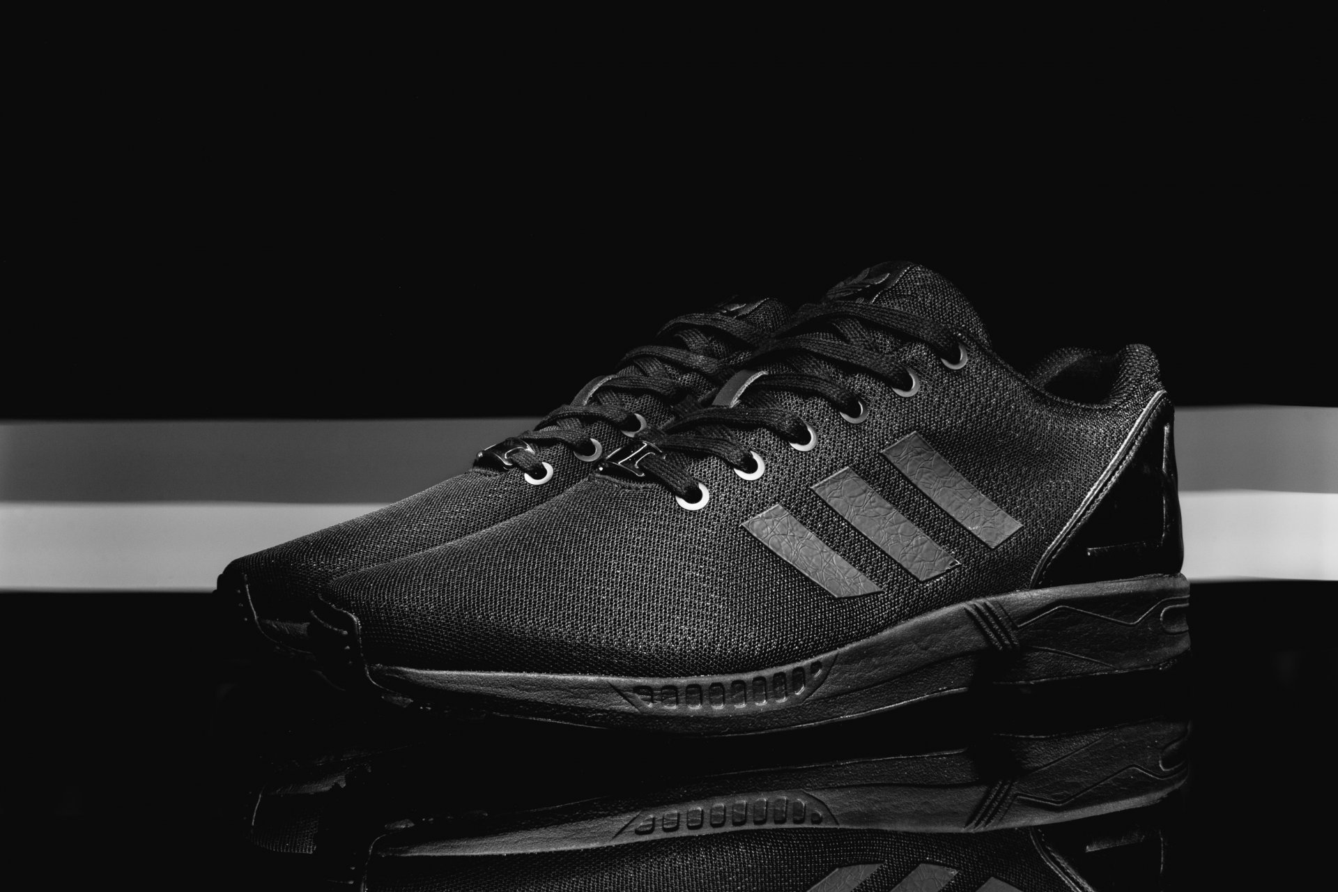 Adidas Zx Flux Blackout Shoes HD Wallpaper