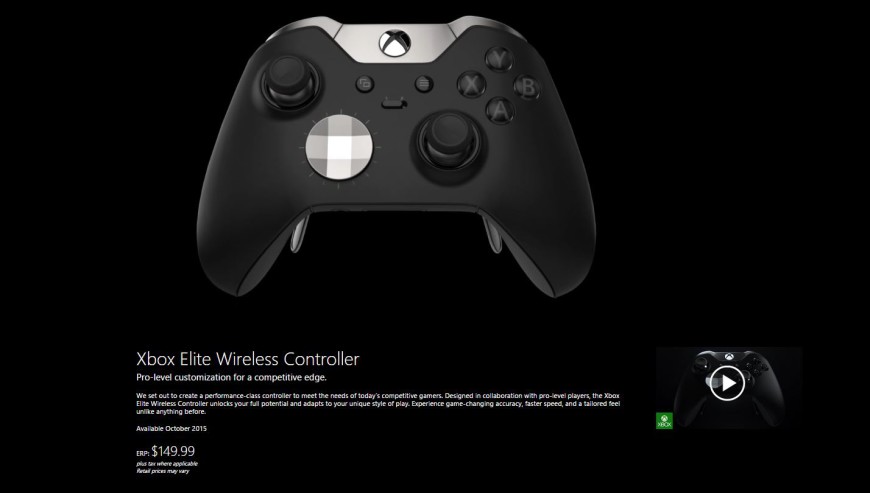 E3 Xbox Elite Wireless Controller To Cost Nag Online
