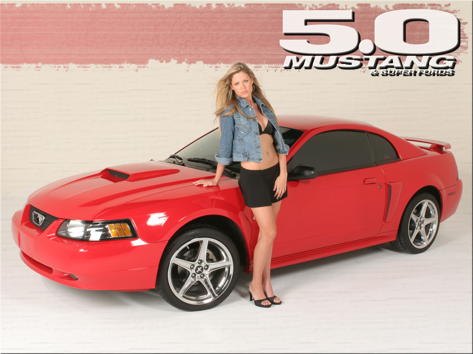 Girl Presents Ford Mustang HD Wallpaper The Database