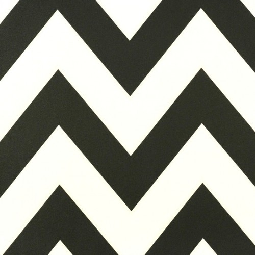Style Geometric Motif Chevron Black White