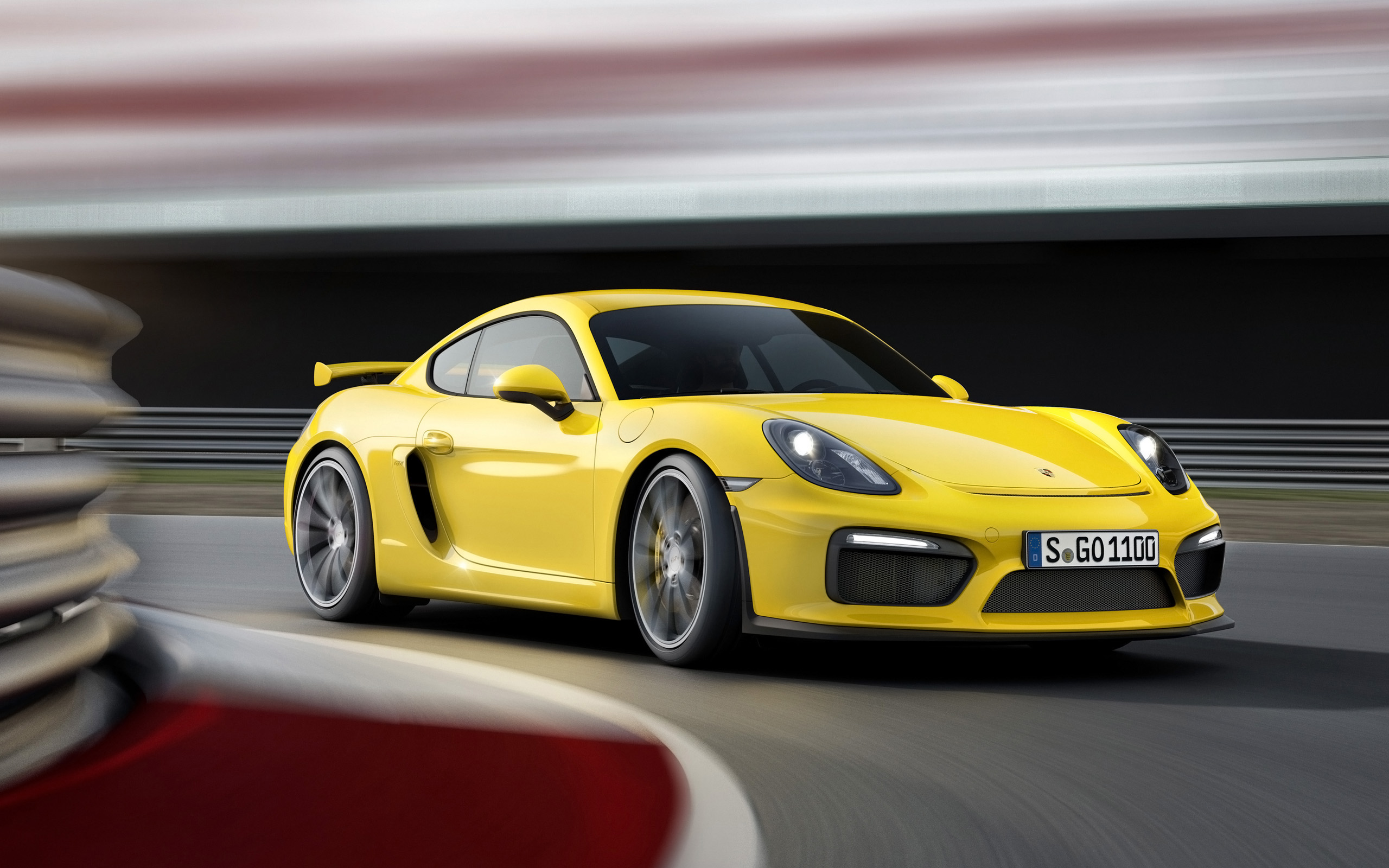 Porsche Cayman Gt4 Yellow Wallpaper HD Car