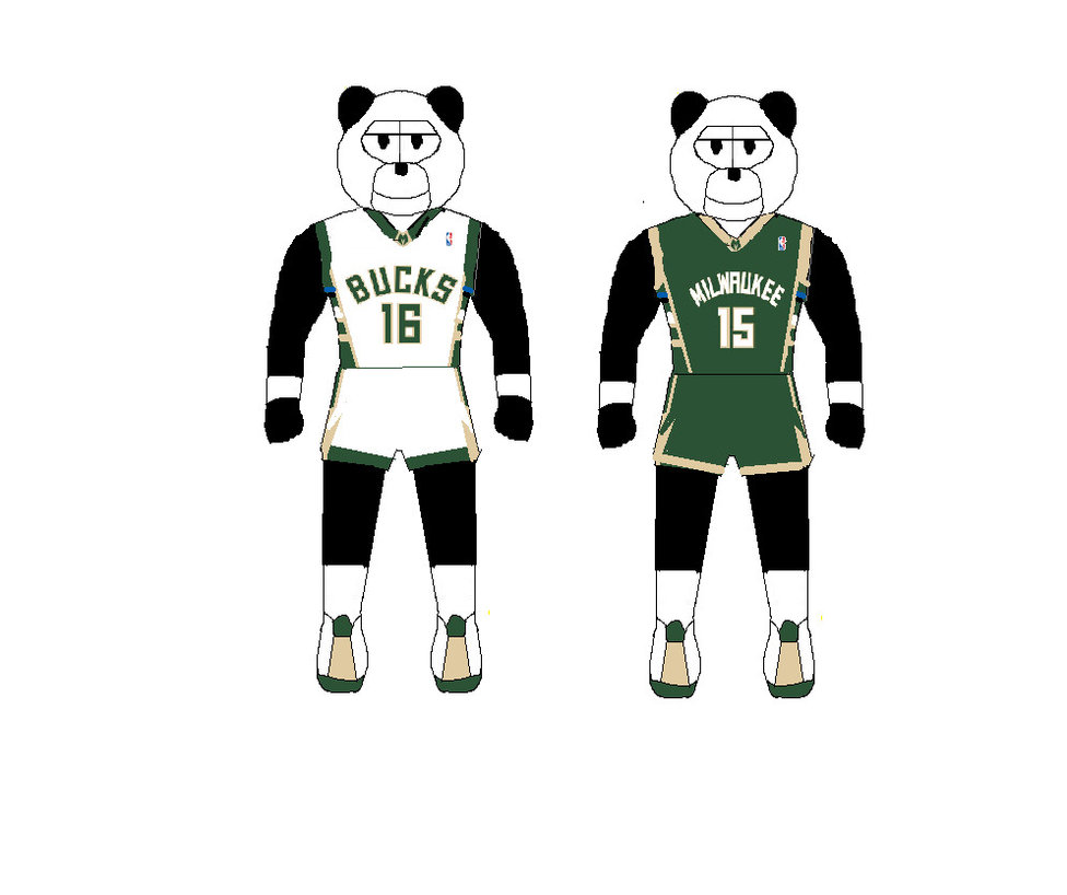 Milwaukee Bucks Panda By Hbgoo