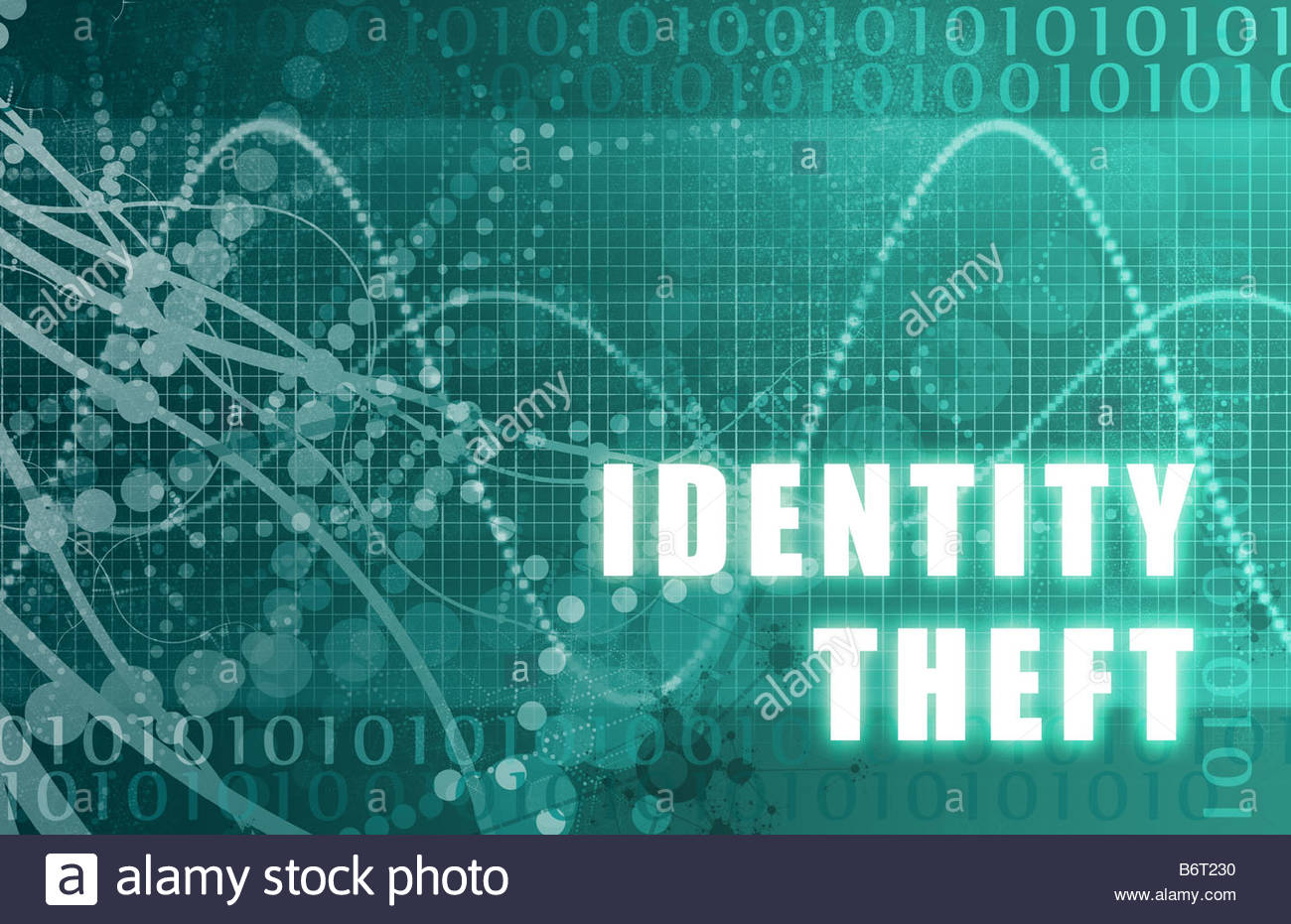 Identity Theft Abstract On A Digital Background Stock Photo