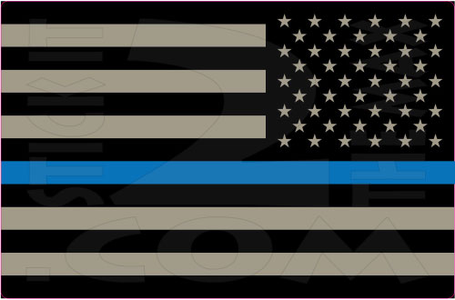 Thin Blue Line Police Wallpaper Flag Usa