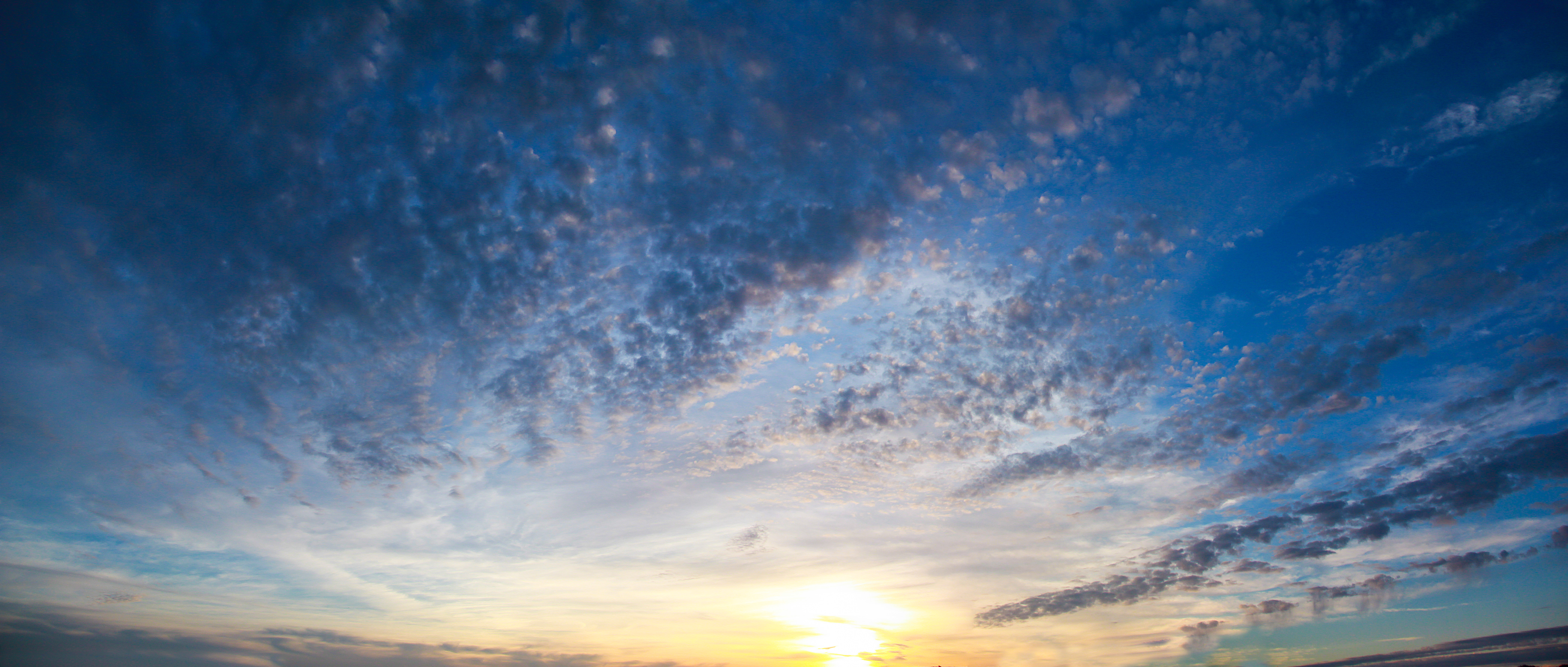 Sunset High Resolution Stock Photo Large Wallpaper Blue Gold Clouds