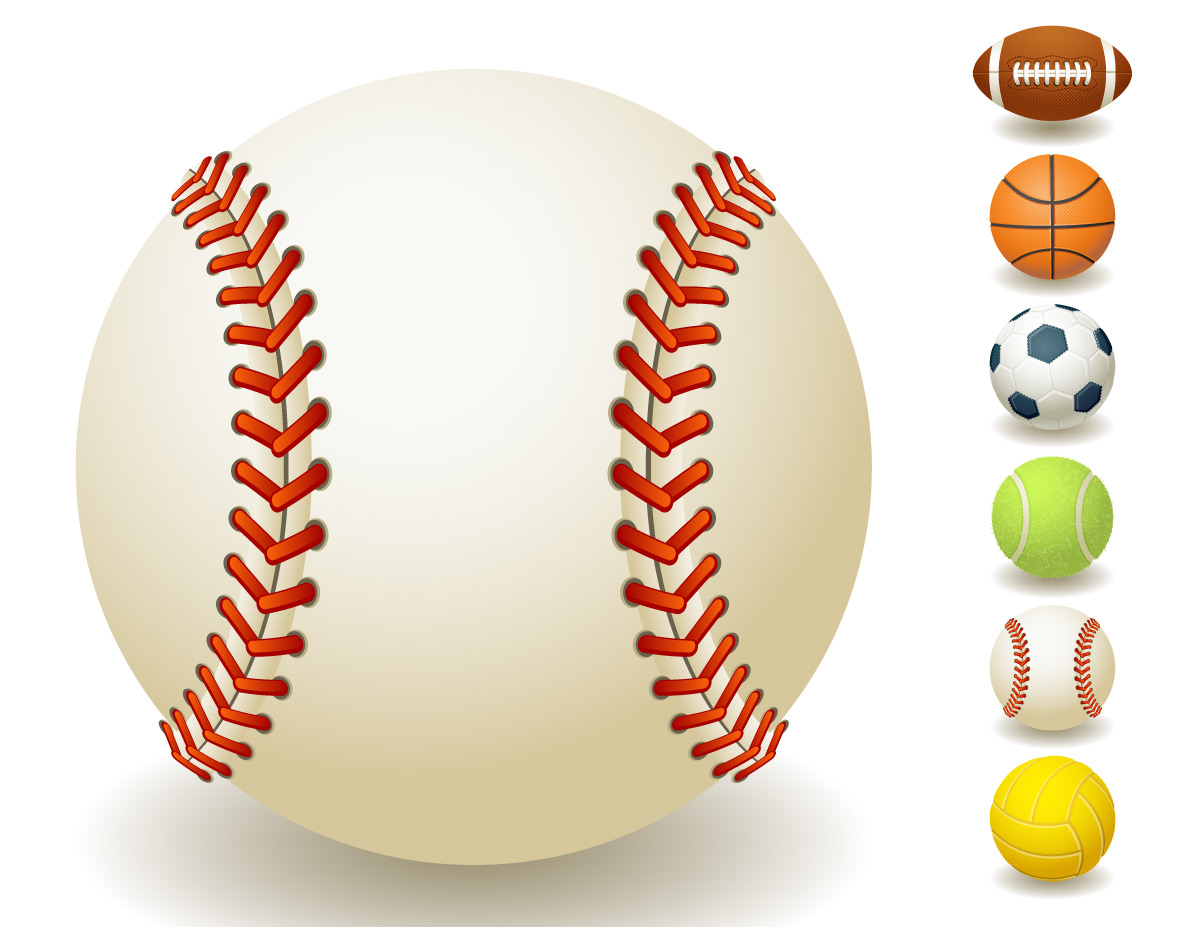 sports ball border vector