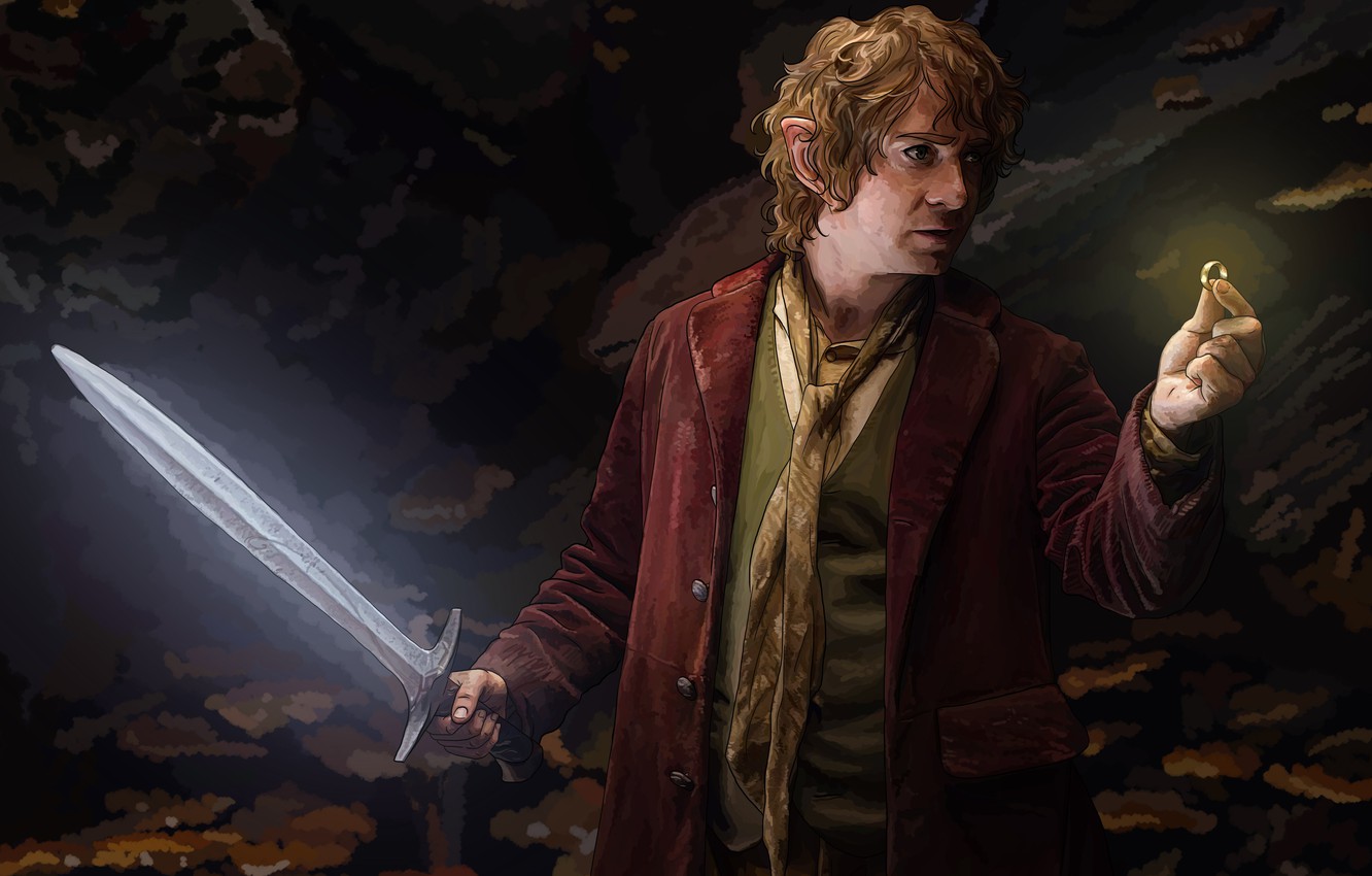 Wallpaper Figure The Hobbit Bilbo Baggins Sting