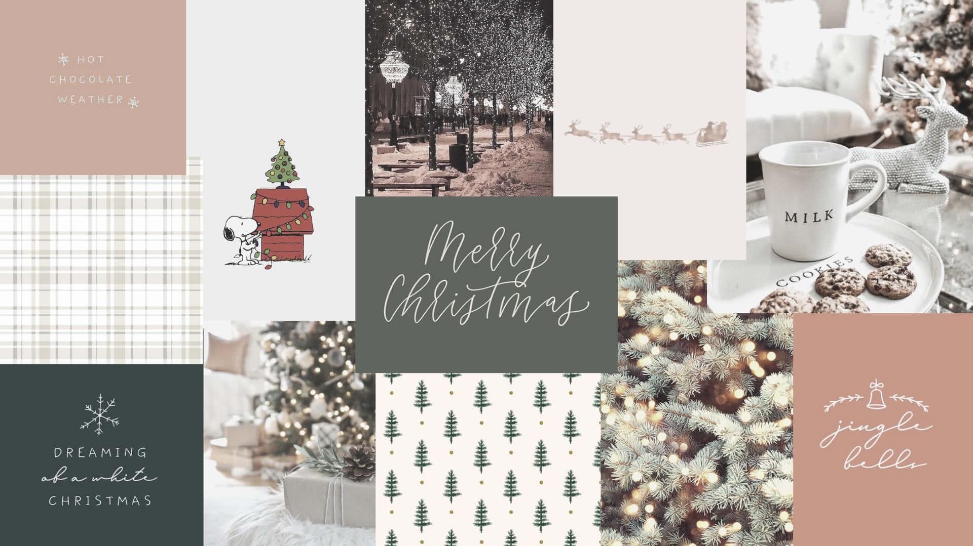 Download Aesthetic Christmas Collage Collection Laptop Wallpaper