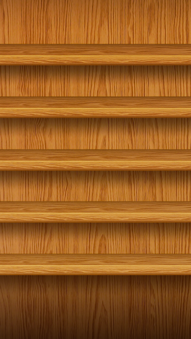 iPhone Background HD Shelves Wood Shelf