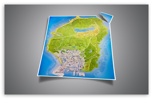 Gta Official Map HD Desktop Wallpaper Widescreen High Definition