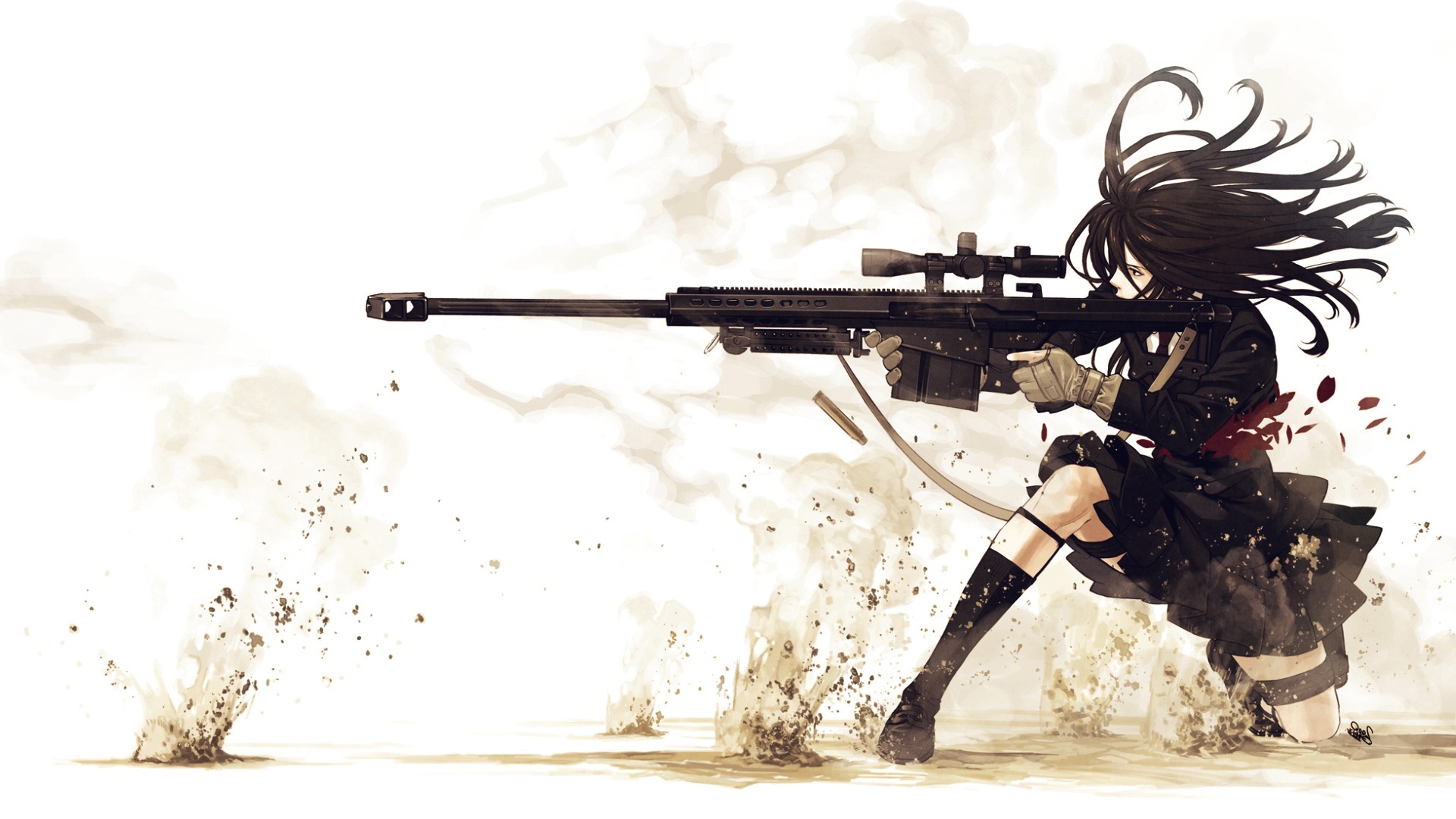 Free girl sniper wallpaper background