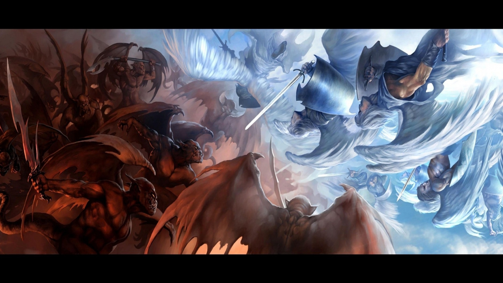 Good Vs Evil Swords Wallpaper
