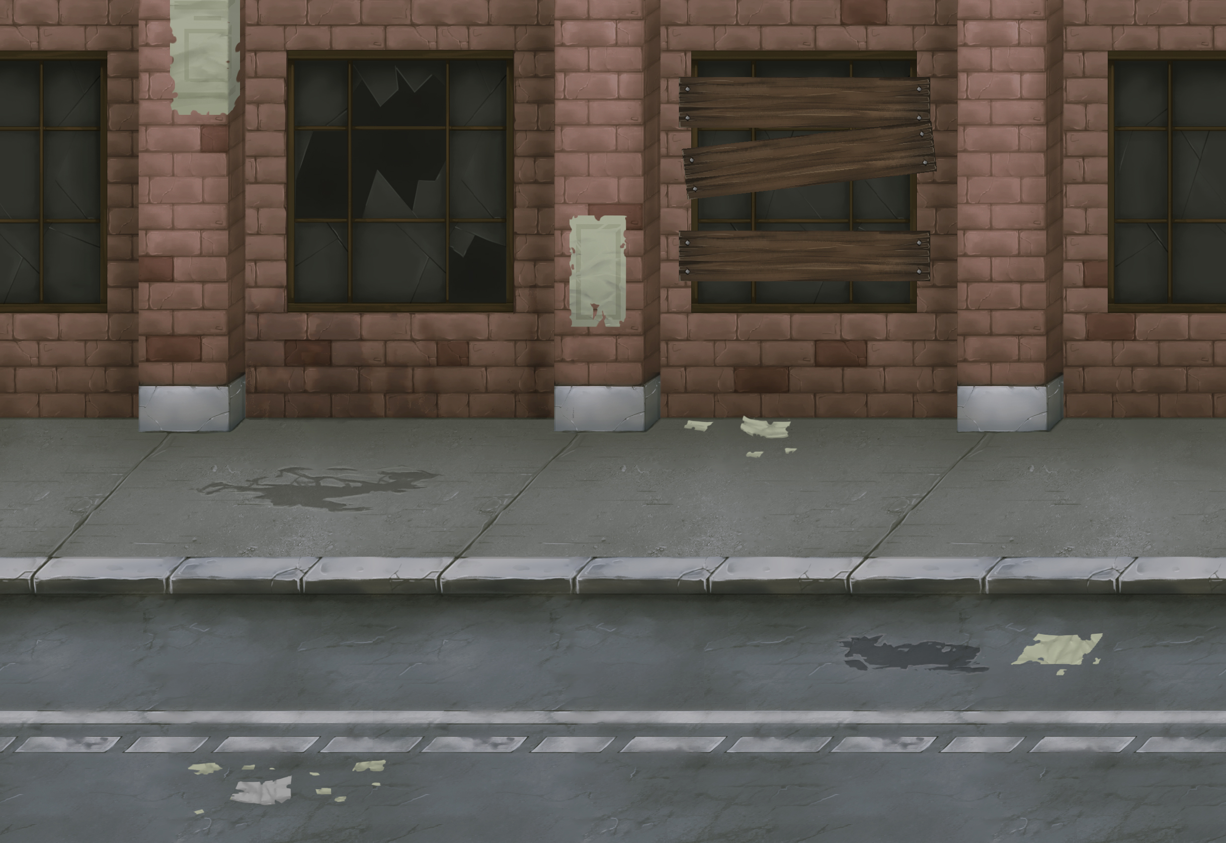 Abandon City Seamless Background Opengameart Org