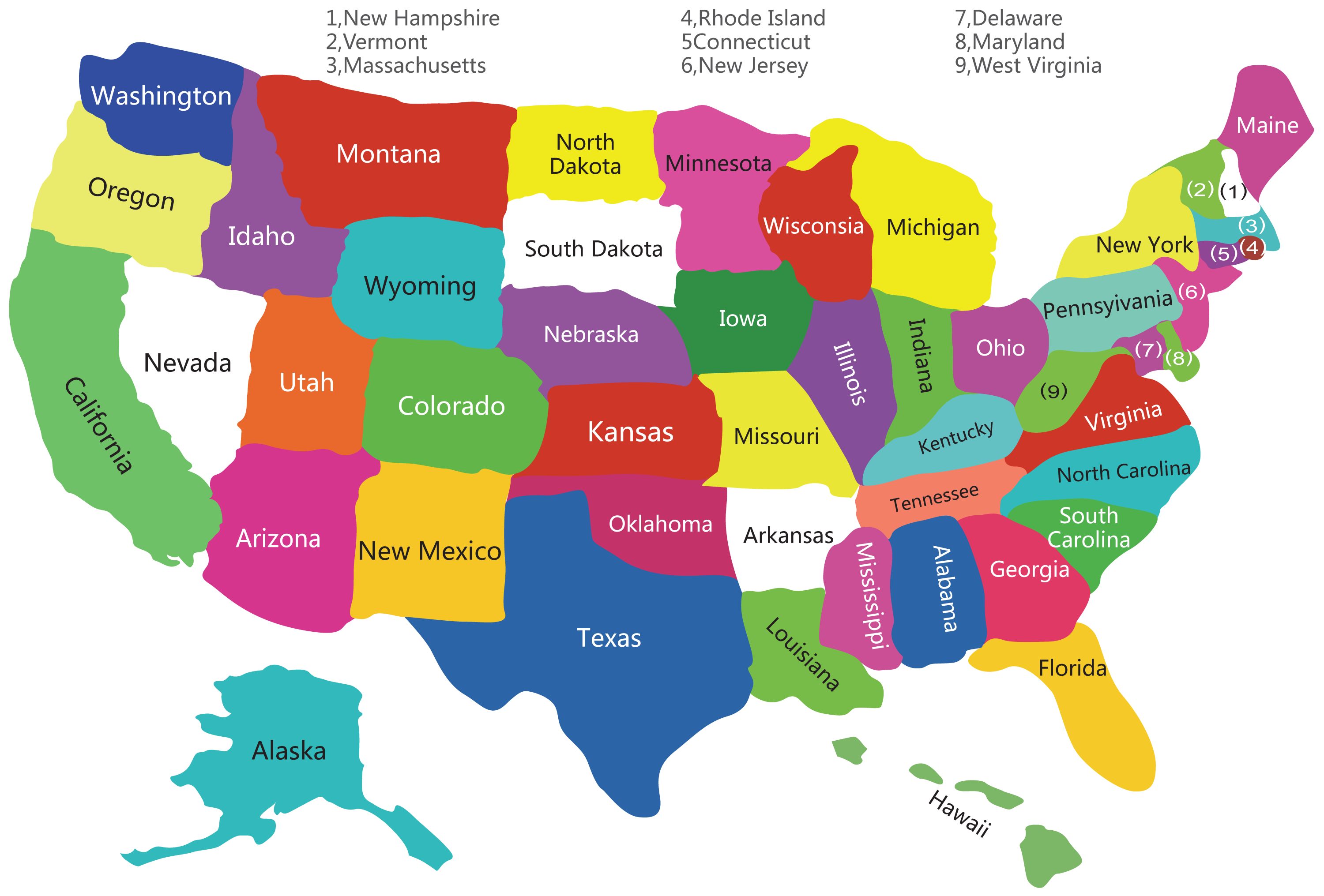 Map Of United States America And Travel Information