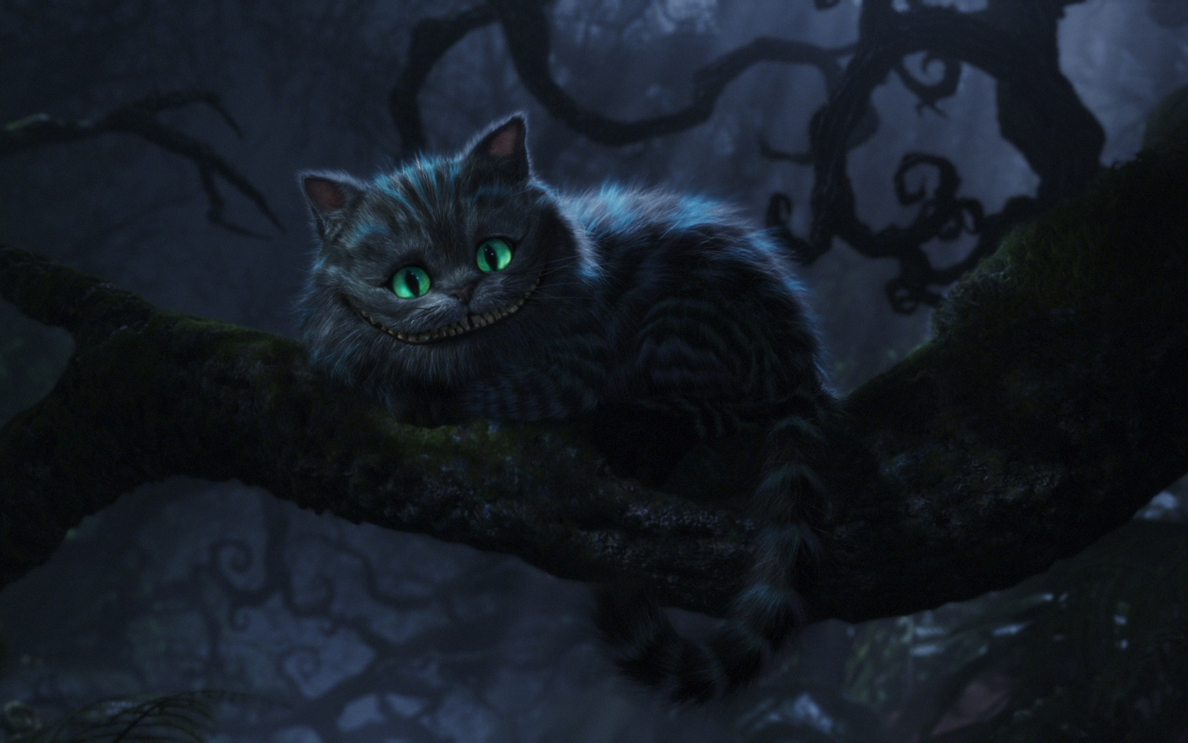 Cheshire Cat Funny Black Xd Wallpaper