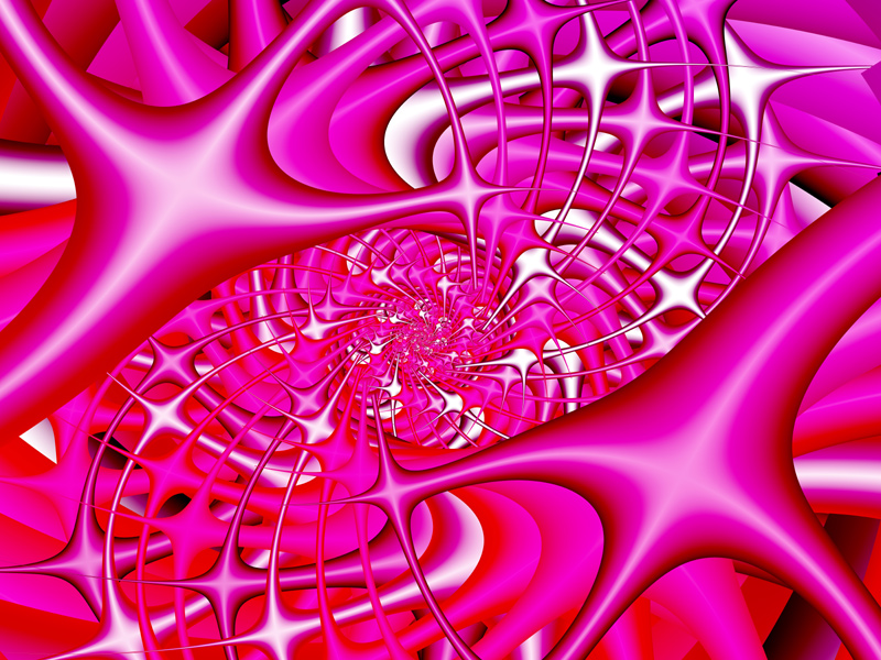 Pink And White Fractal Art By Vicky Brago Mitchell July