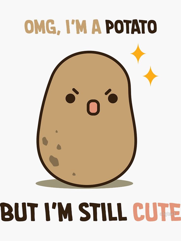 Cute Potato Is Sticker By Clgtart Aff