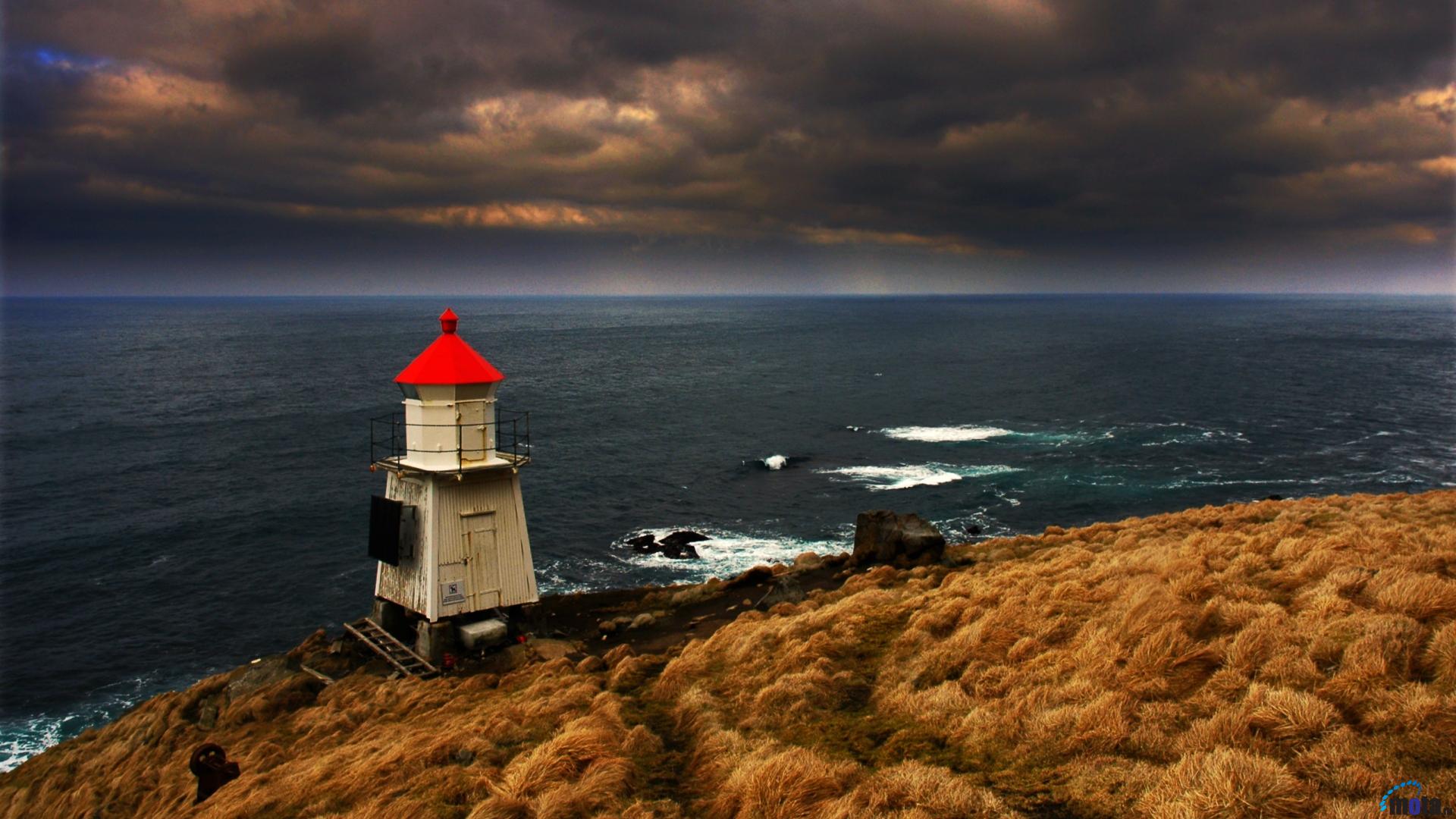 Wallpaper Lighthouse In Stormy Sea X HDtv 1080p Desktop