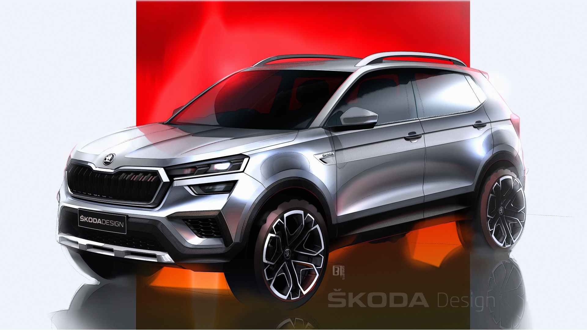Skoda Kushaq Preed In Official Sketches Ahead Of World