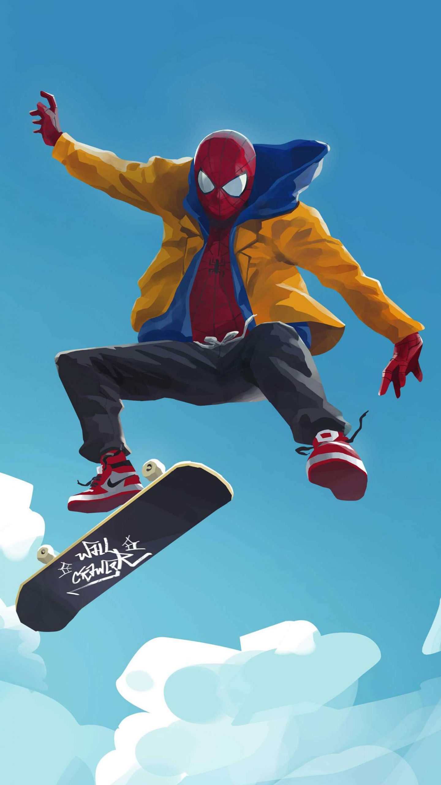 Spiderman Skateboarding Wallpaper iPhone