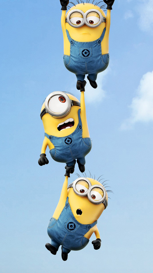 Minions Hanging The iPhone Wallpaper