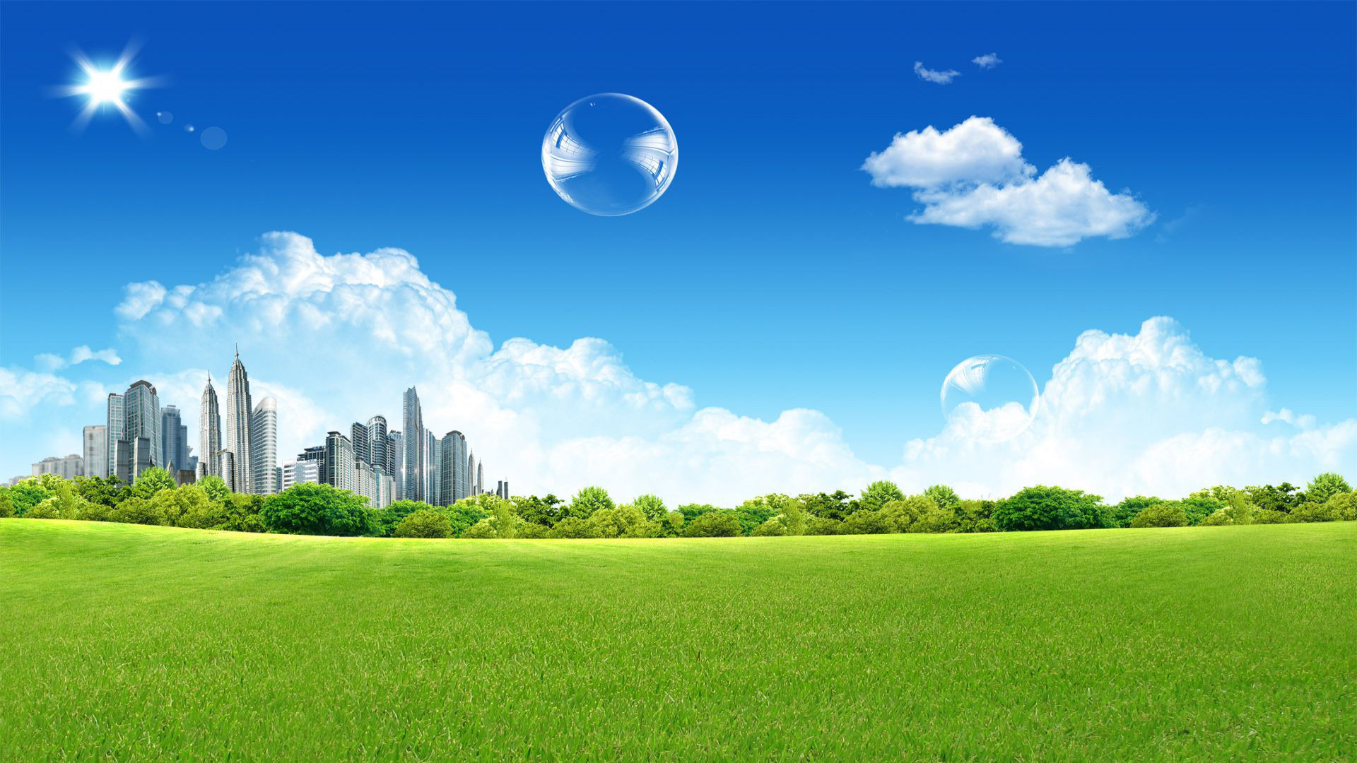 Green City HD Wallpaper