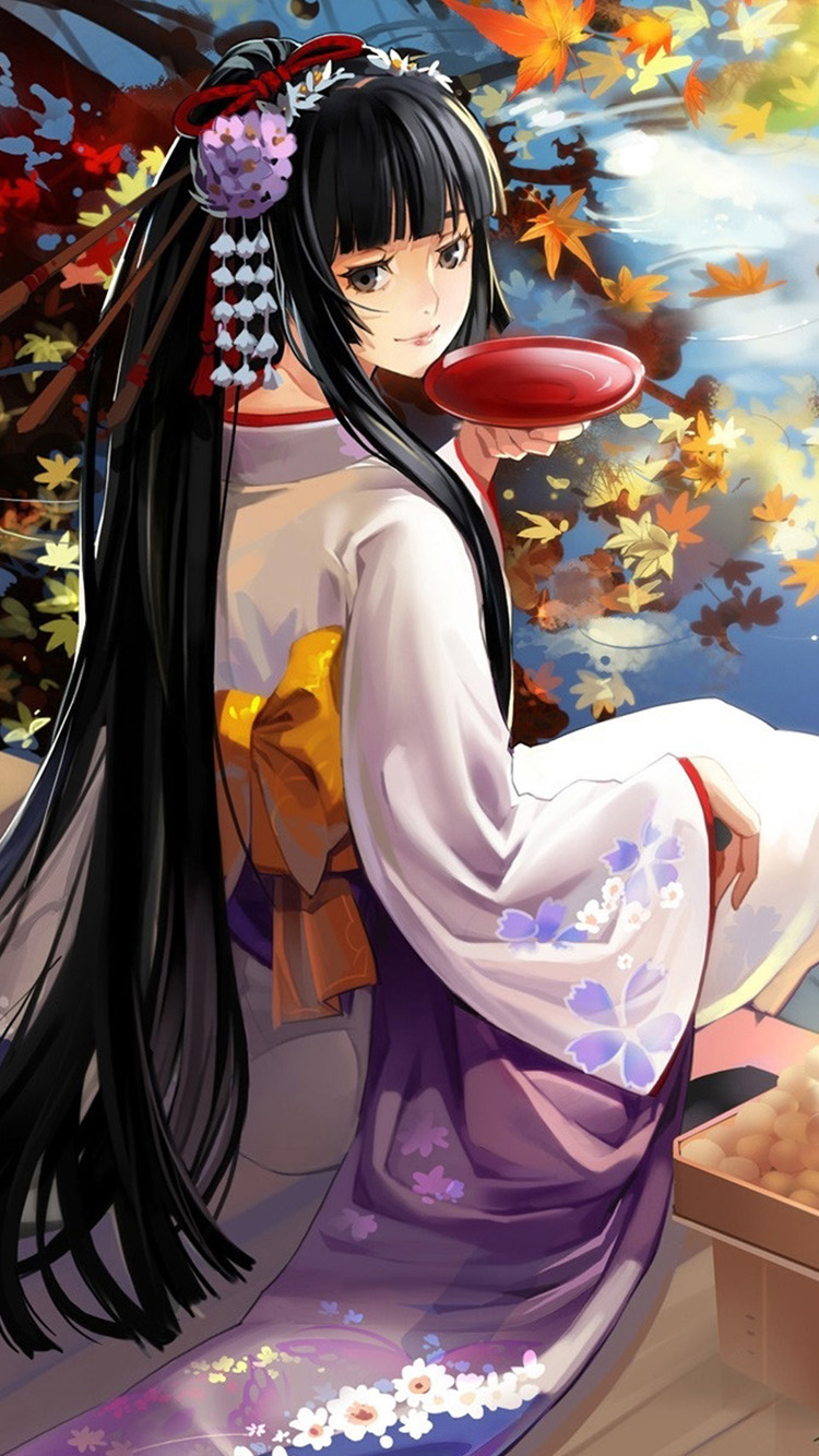 Geisha Anime iPhone Wallpaper HD