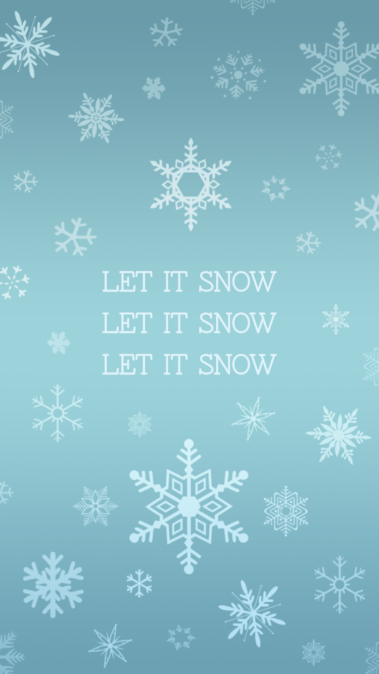 Let It Snow Snowflake iPhone Wallpaper Plus More Holiday