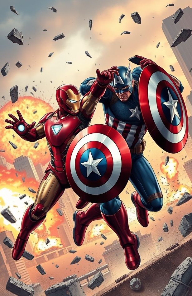 Iron Man Vs Captain America Wallpaper