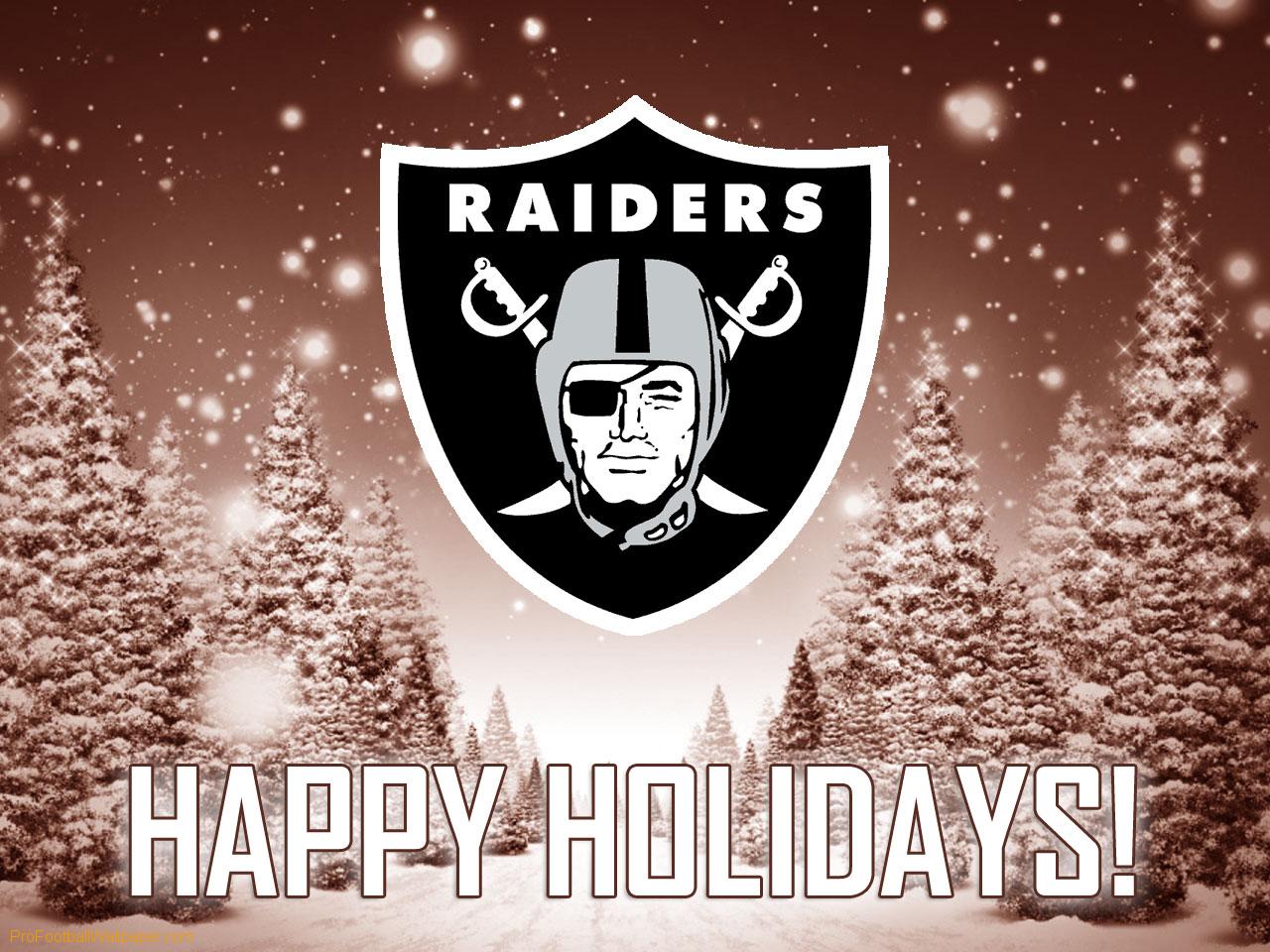 Happy Holidays Wallpaper Oakland Raiders