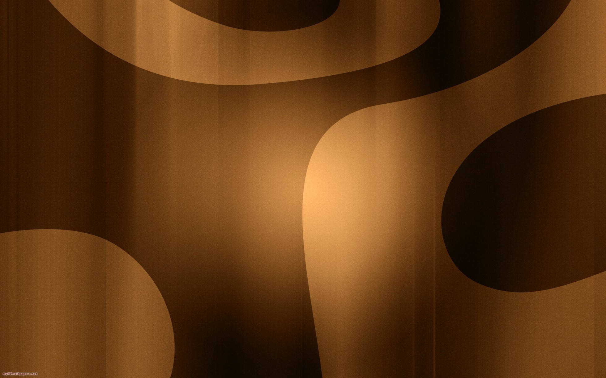 Abstract brown wallpaper with swirling shapes and subtle vertical stripes