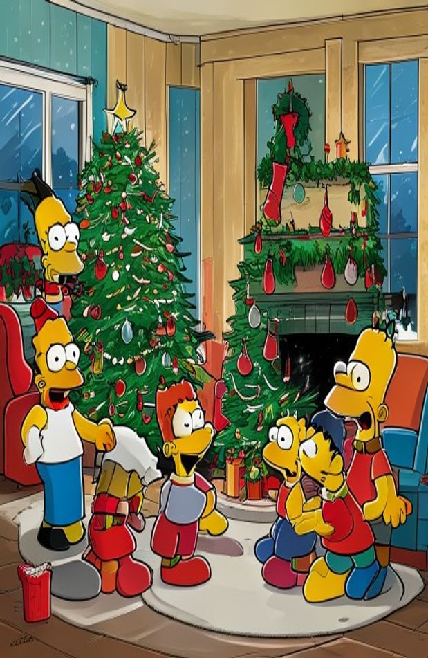 Simpsons Christmas Wallpaper