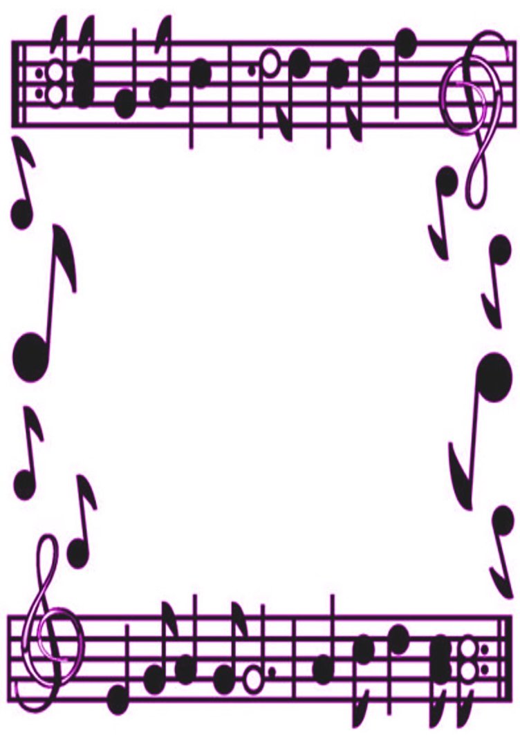 Purple Music Border By Kirstylouisewilson