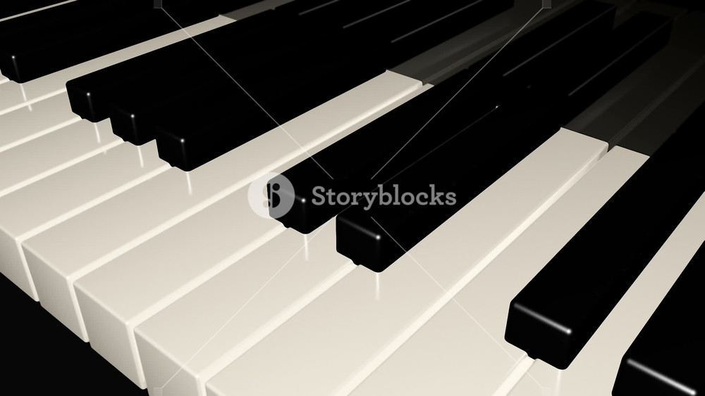 Piano Keyboard Background 3d Rendering Royalty Stock Image