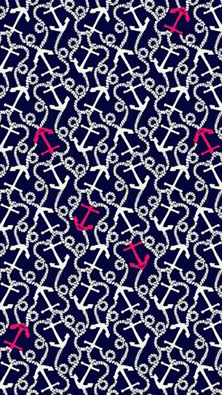 Lilly Pulitzer Anchor Background iPhone Wallpaper Background