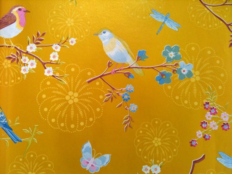 Bloompapers Yellow Birds Wallpaper Pip Studio Bloom Artists