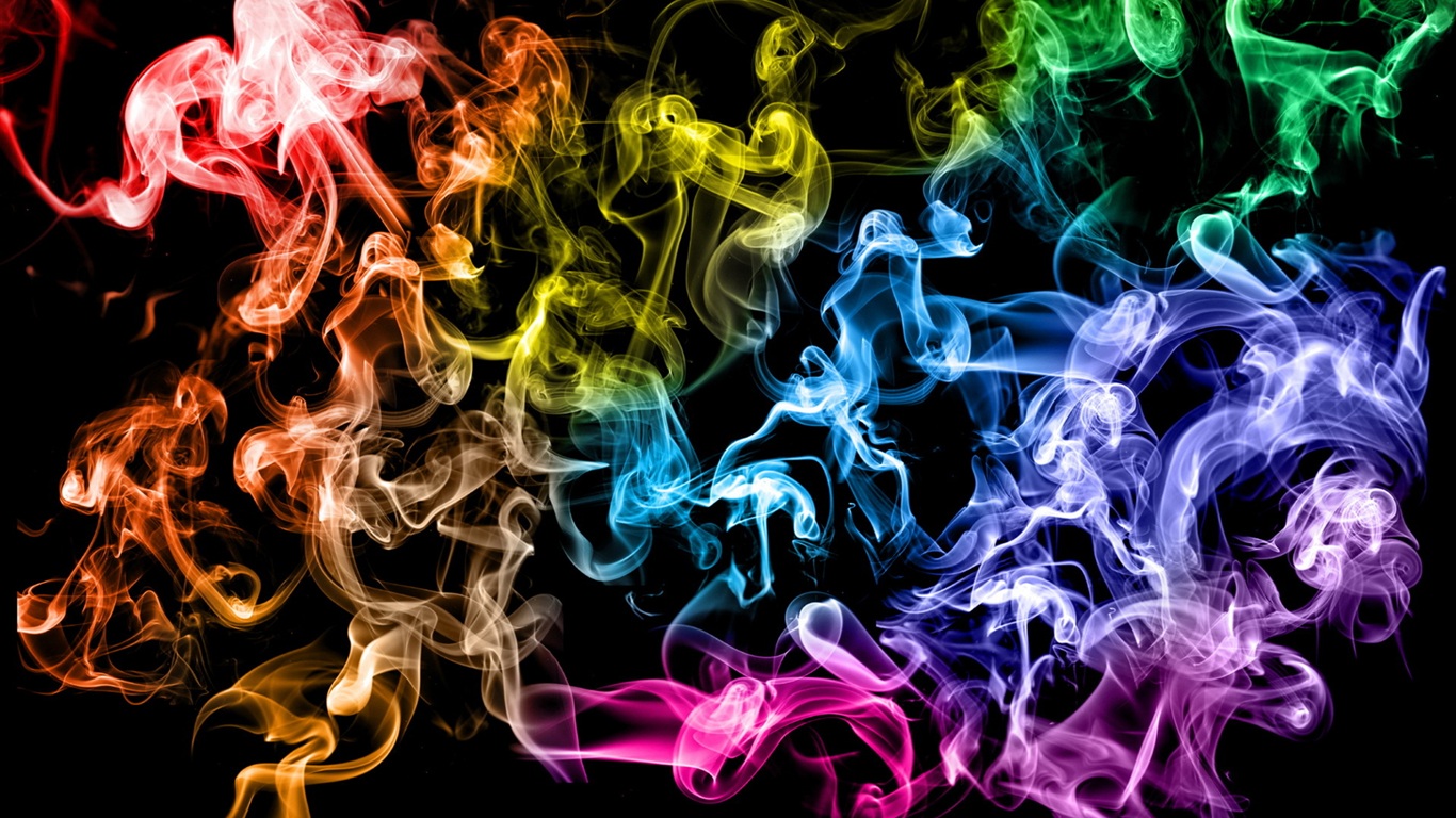 Wallpaper Colored Smoke Rings HD Picture Image